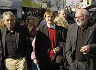 Jürgen Roters, Karl Lauterbach und Horst Noack auf der Dellbrücker Festmeile
